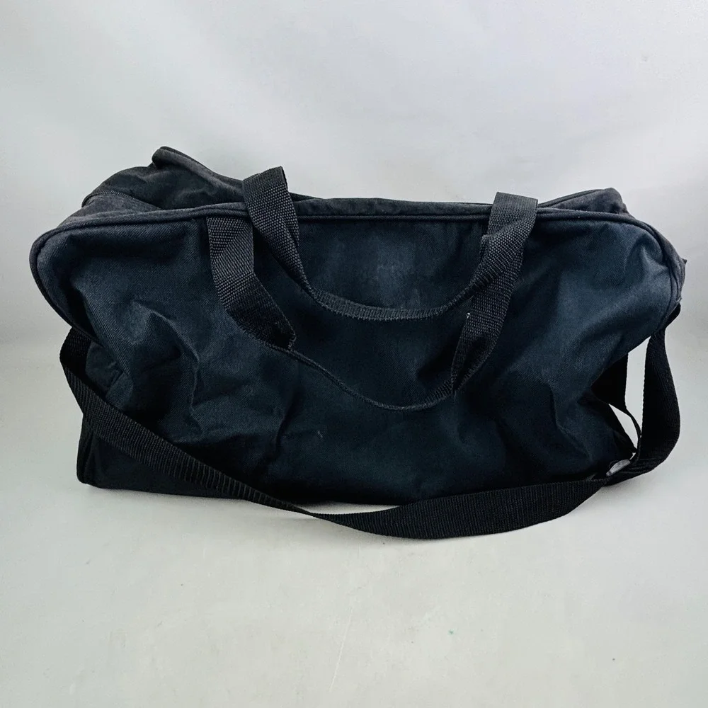 Vintage Disney Mickey Unlimited Zip‎ Duffel Bag Mouse Attitude Wear Black Strap